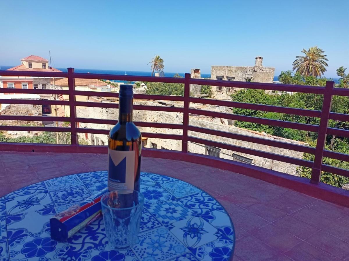 A Medieval Windmill Tower With Magnificent View Rhodes City Ngoại thất bức ảnh